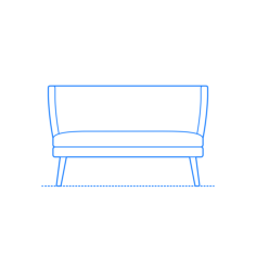 Furniture Settee Raleigh Settee Sketch Drawing Svg, Free Vectors File